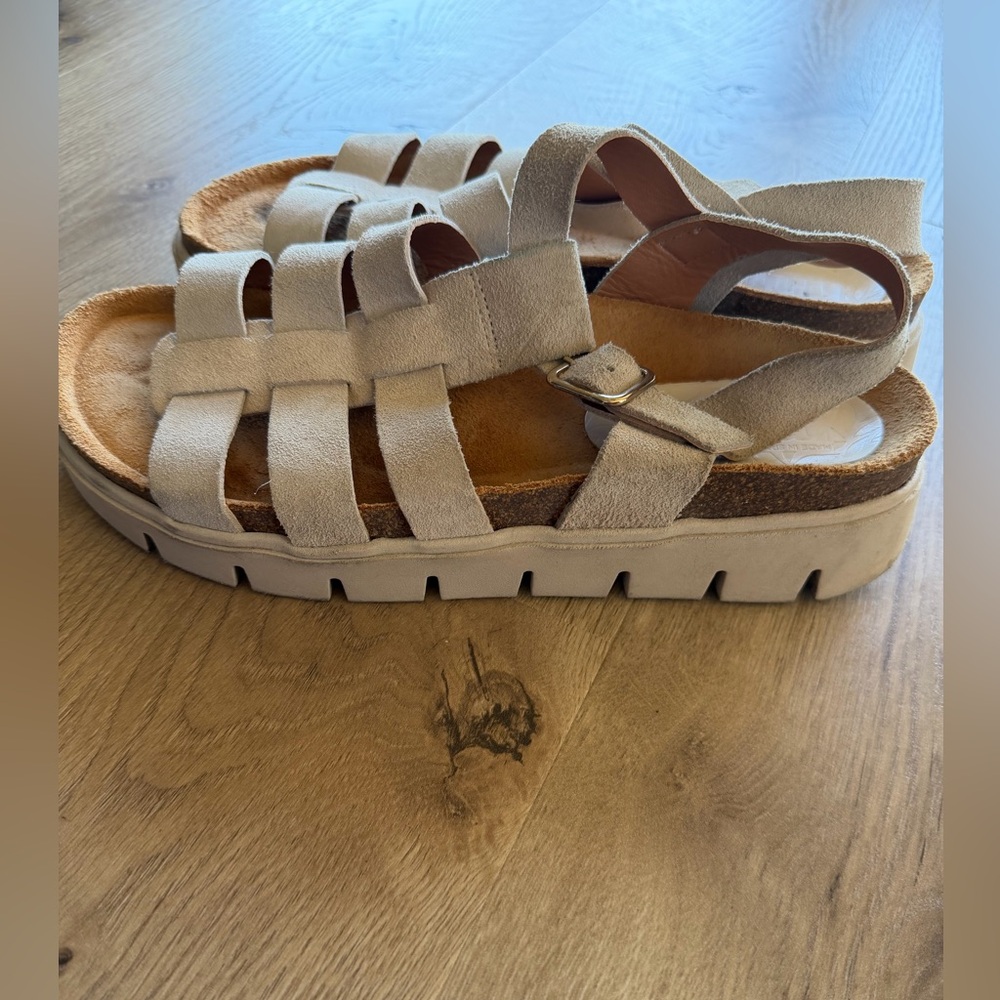 MTNG Beige Strappy Sandals - Picture 2 of 5